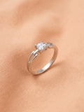 Princess-Cut Infinity Link Solitaire Ring