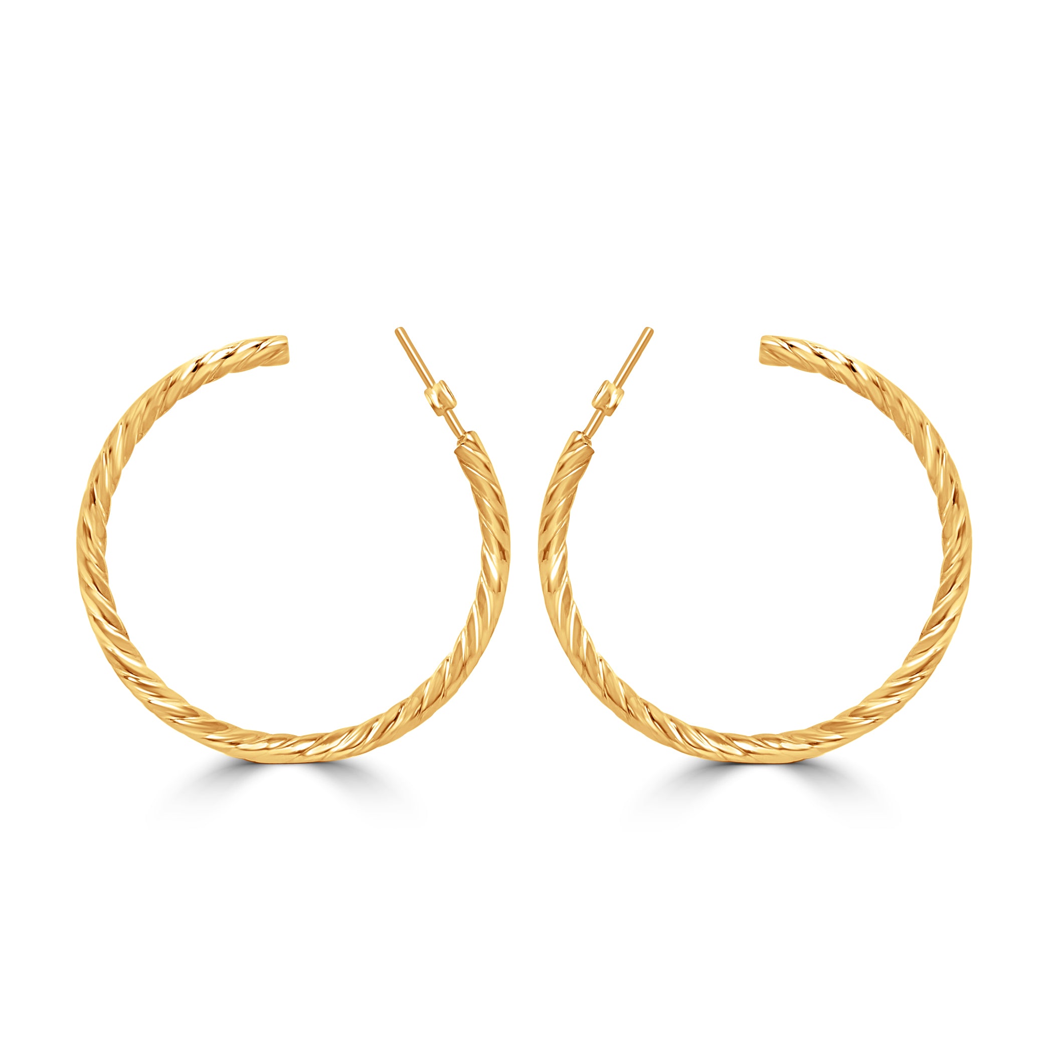 Gilded Spiral C-Hoops