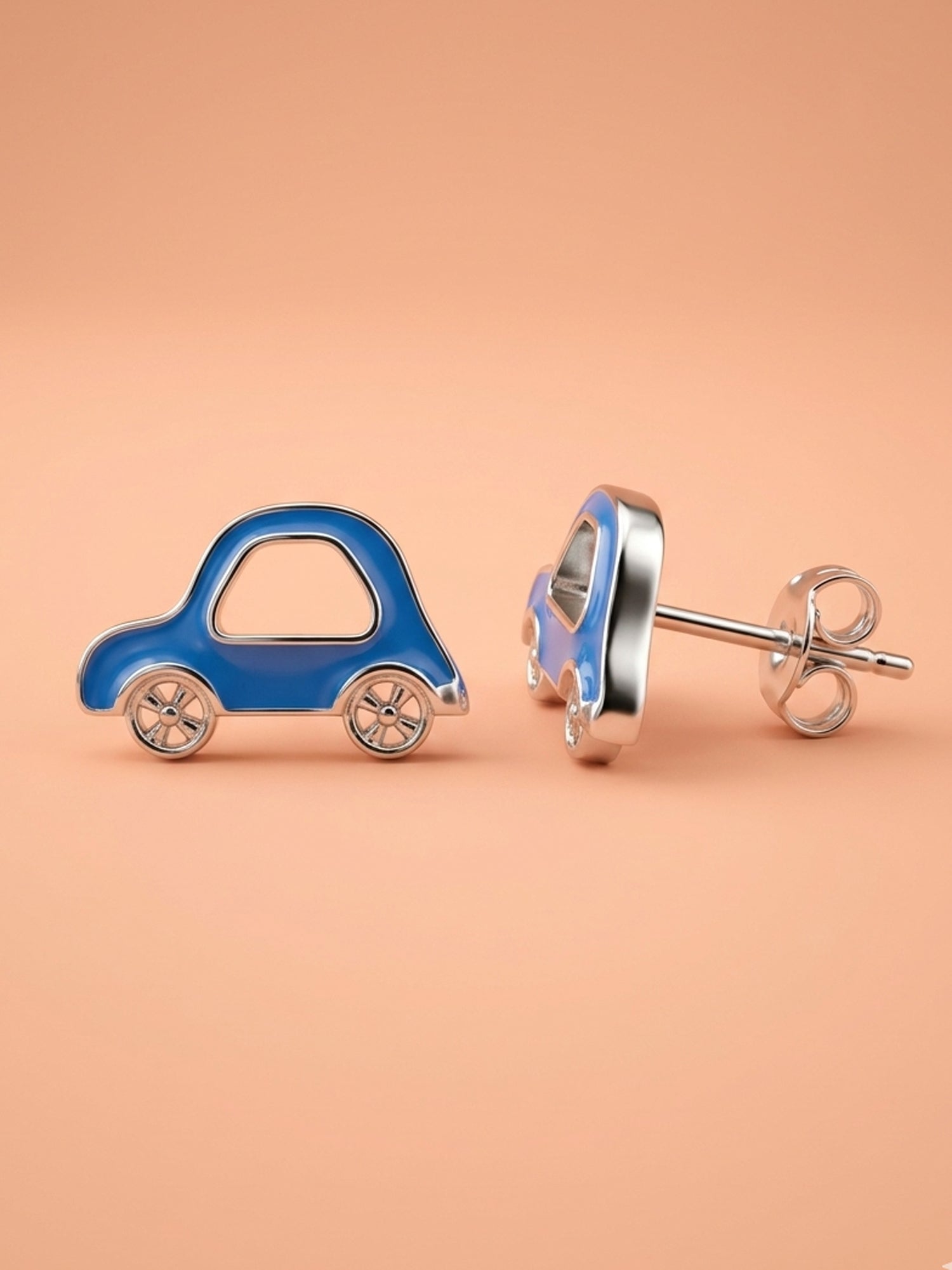 Speedy Azure Beetle Studs