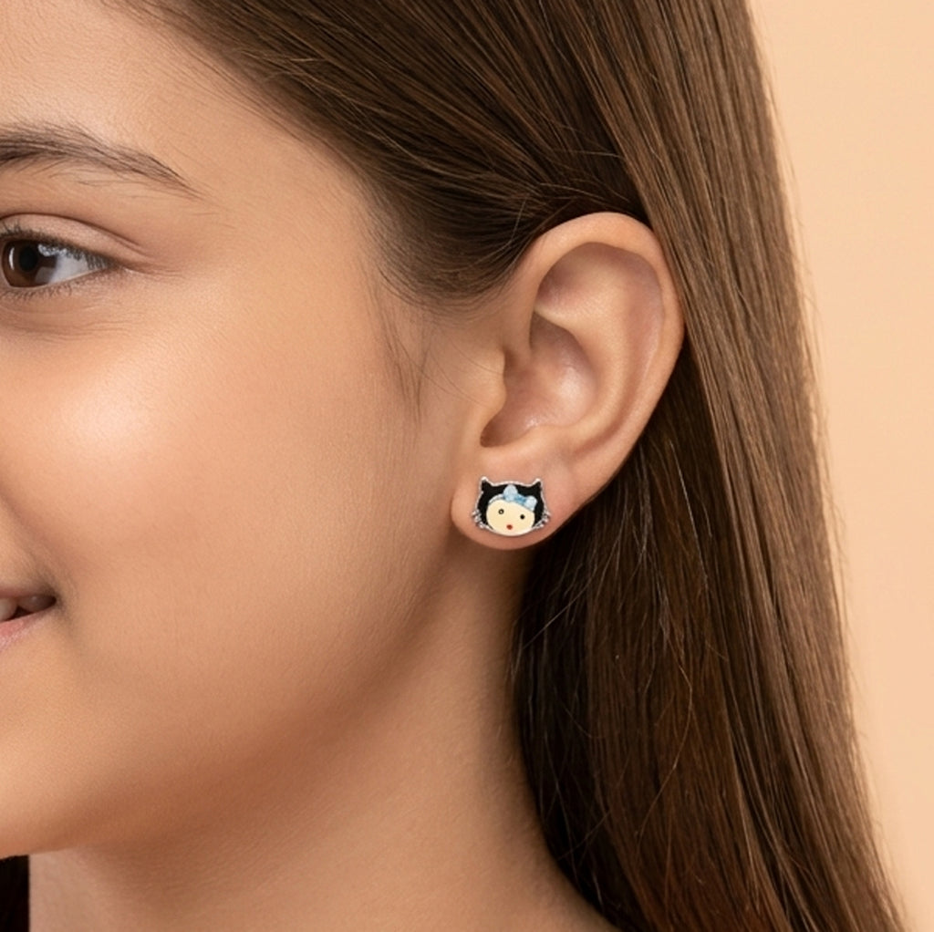 Bowed Kitten Studs