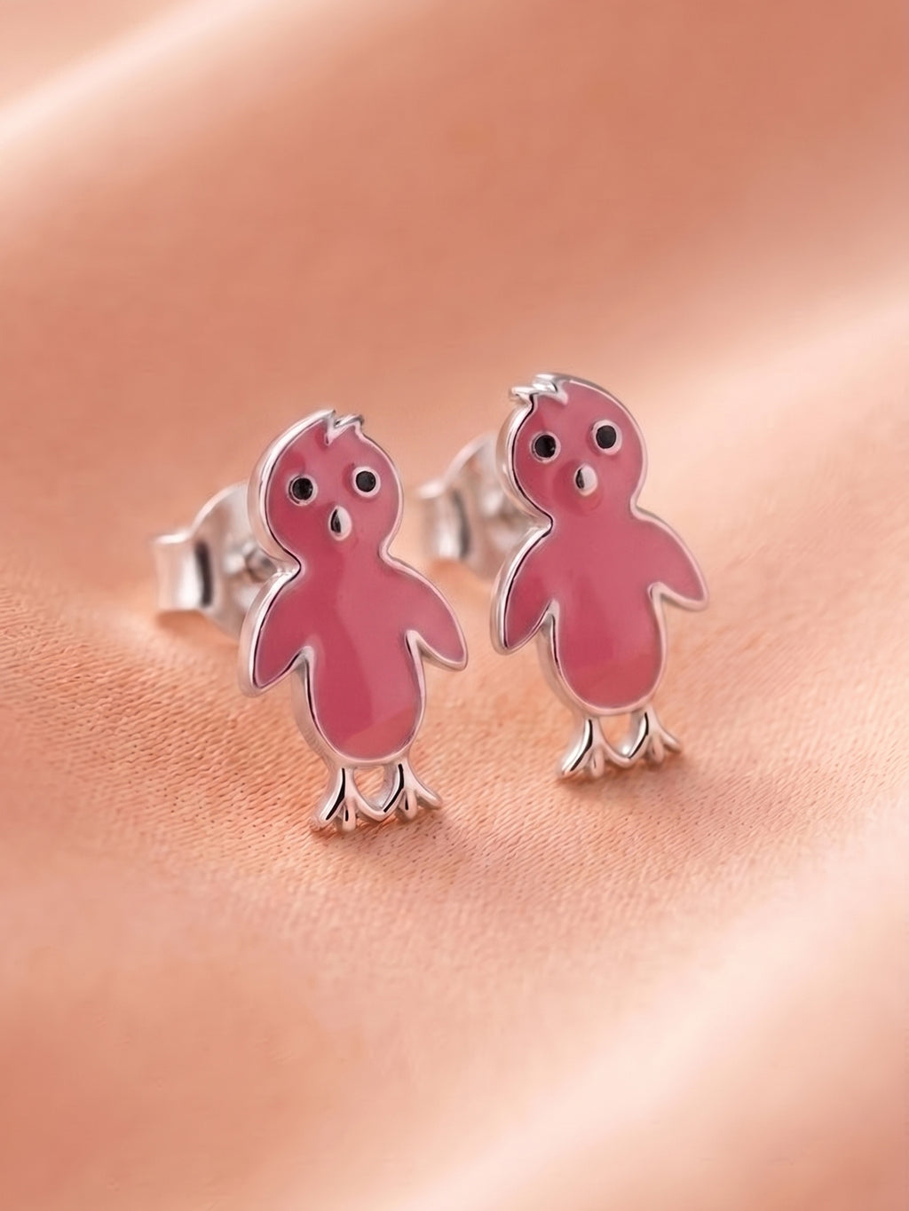 Rosy Chicklet Studs