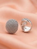 Granulated Orb Sculptural Studs