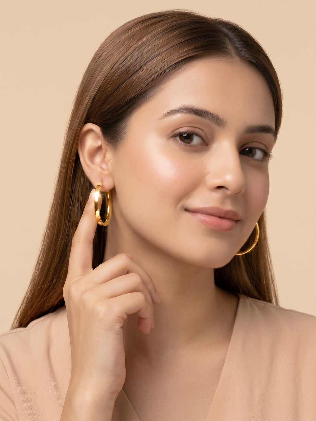 Polished Tube Hoop Earrings