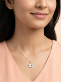 Mother of Pearl Open Flower Pendant Necklace