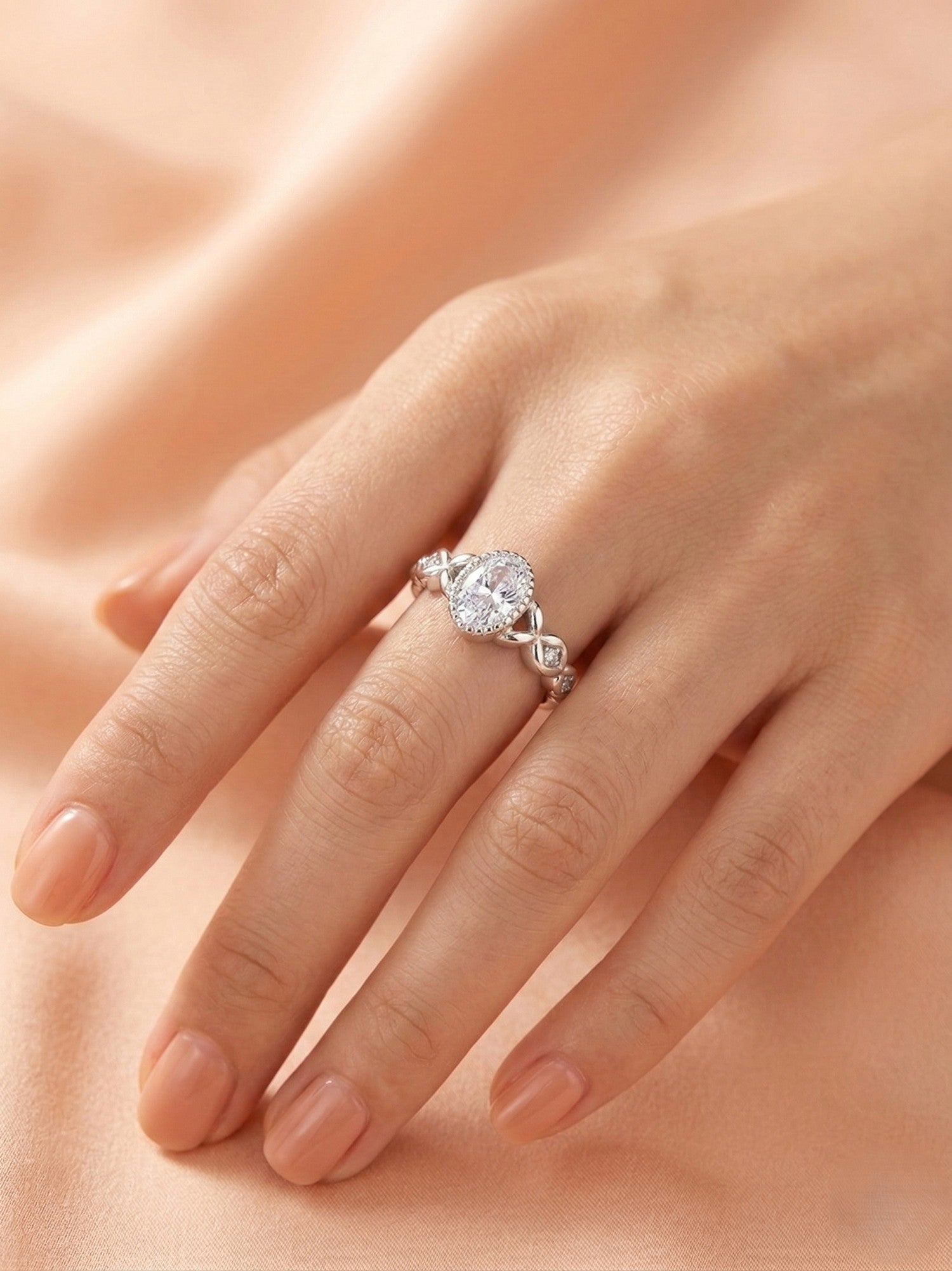 Vintage Oval Milgrain Ring