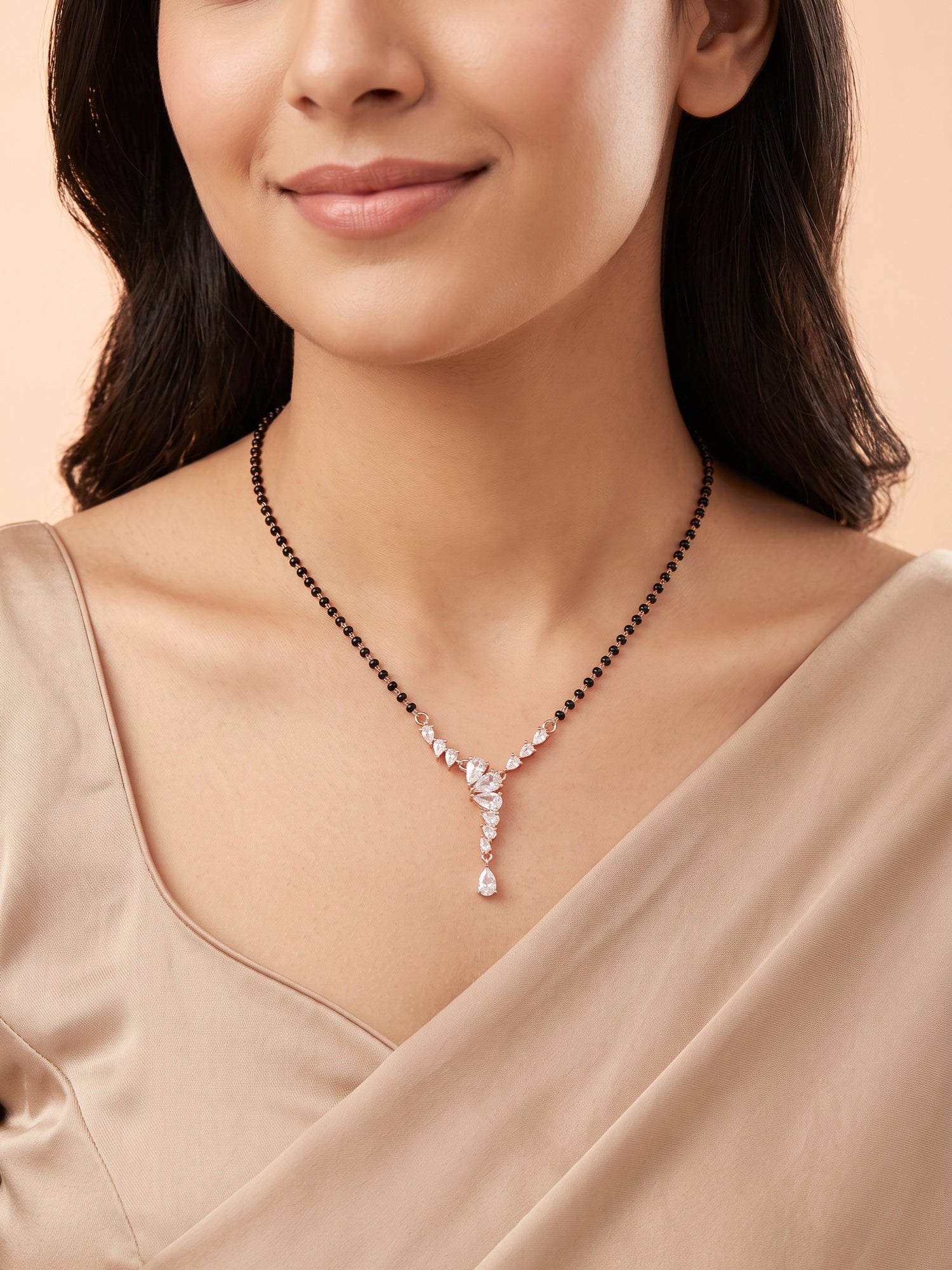 The Celestial Cascade Rose Gold Mangalsutra