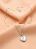 Mother of Pearl Heart Pendant Necklace