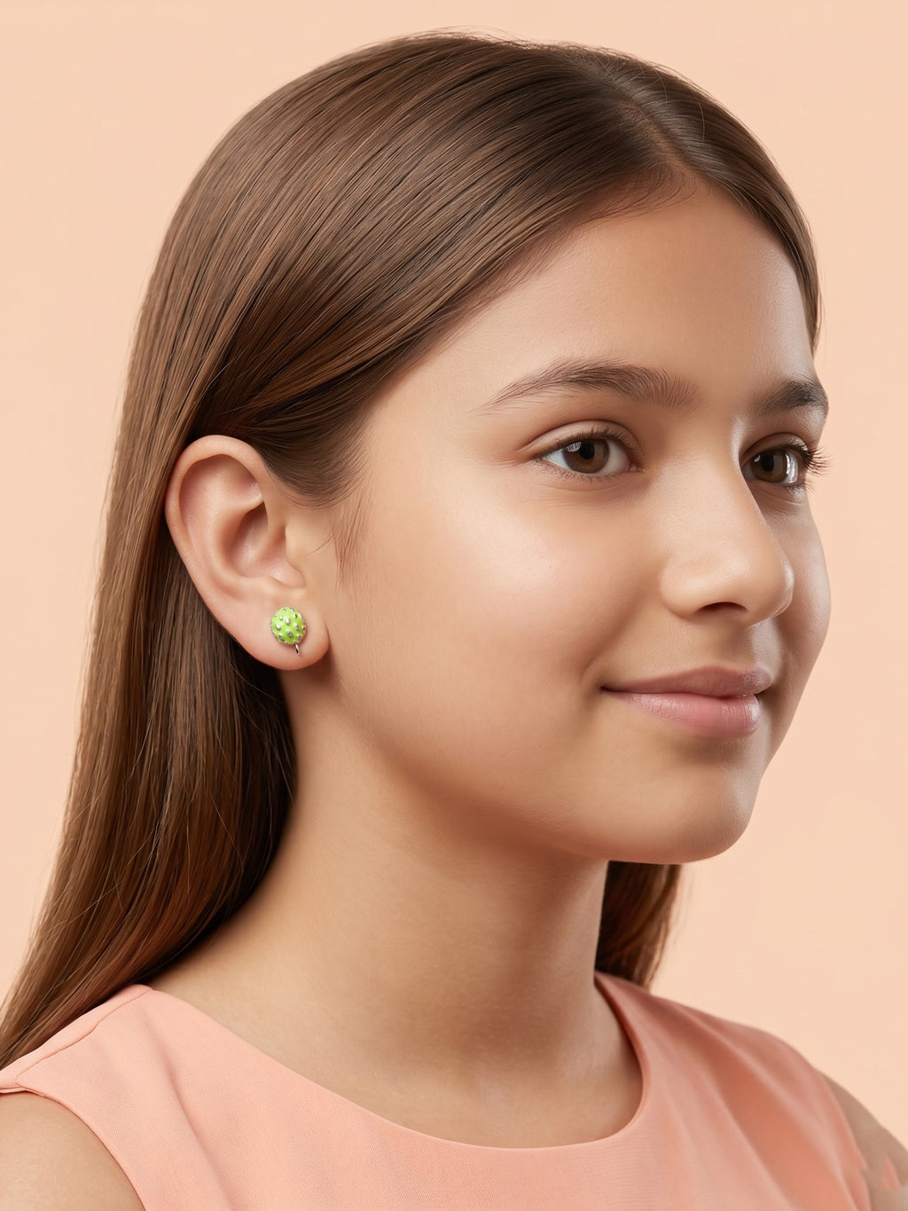 Electric Lime Custard Apple Studs