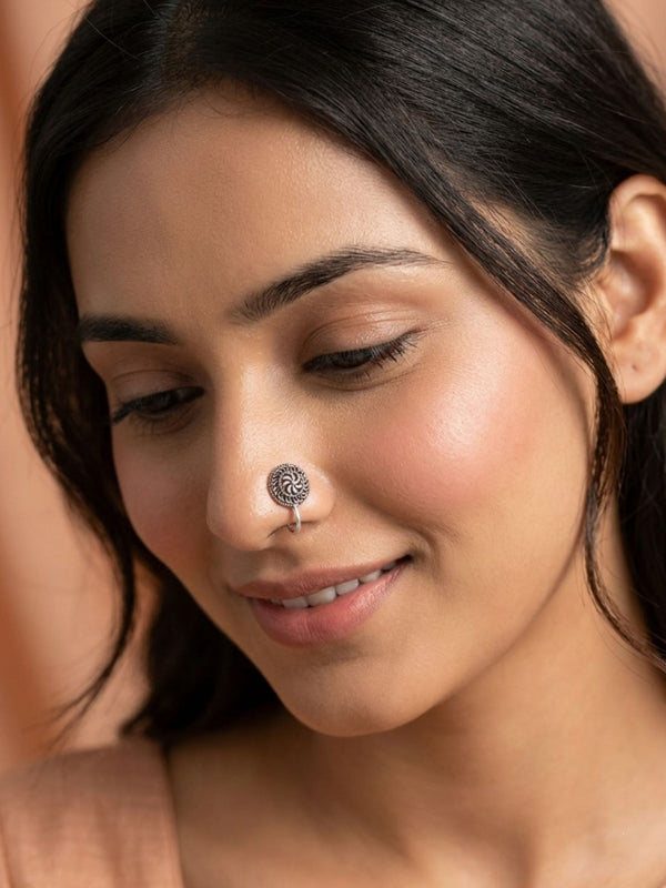 Antique Swirl Mandala Nose Pin