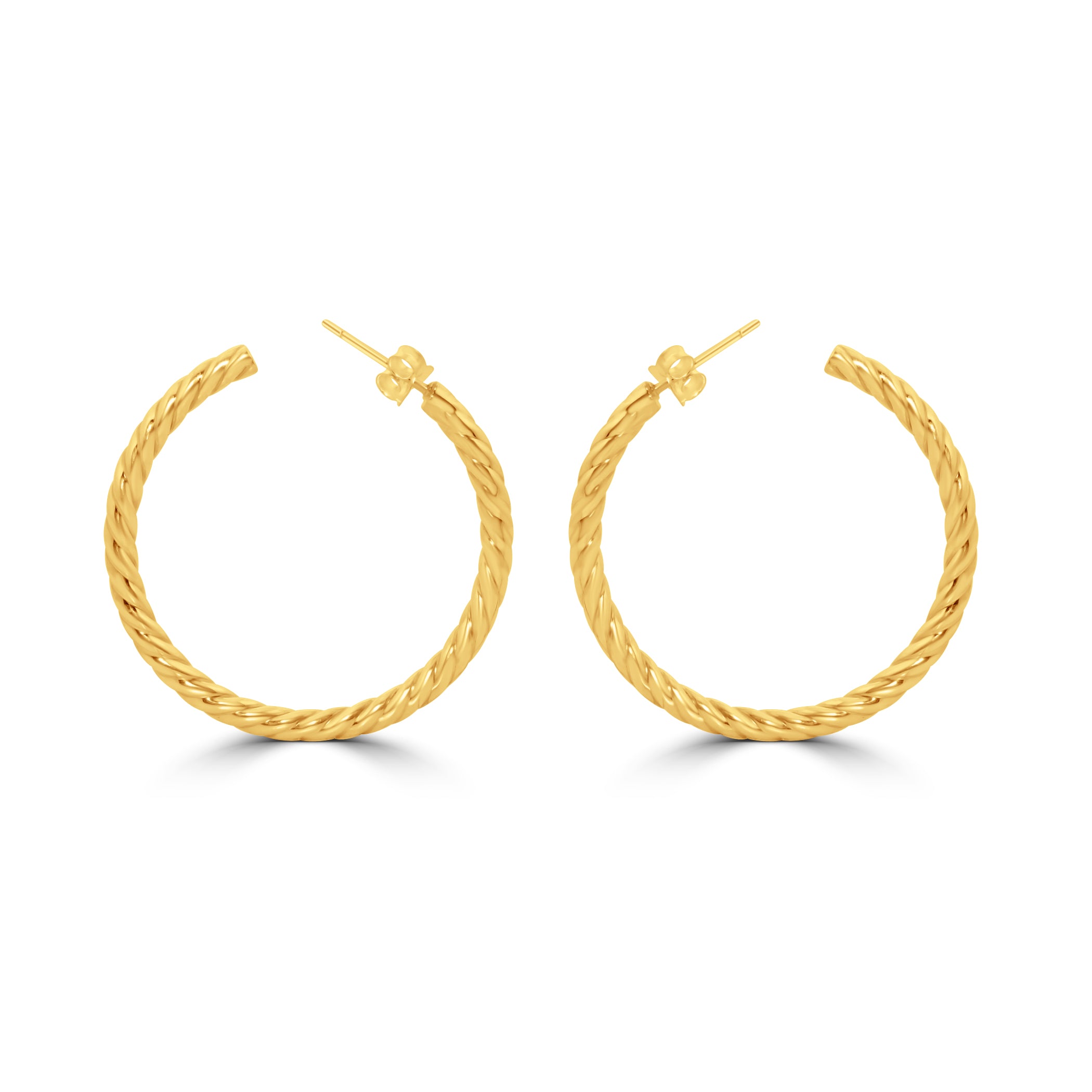 Gilded Braided C-Hoops