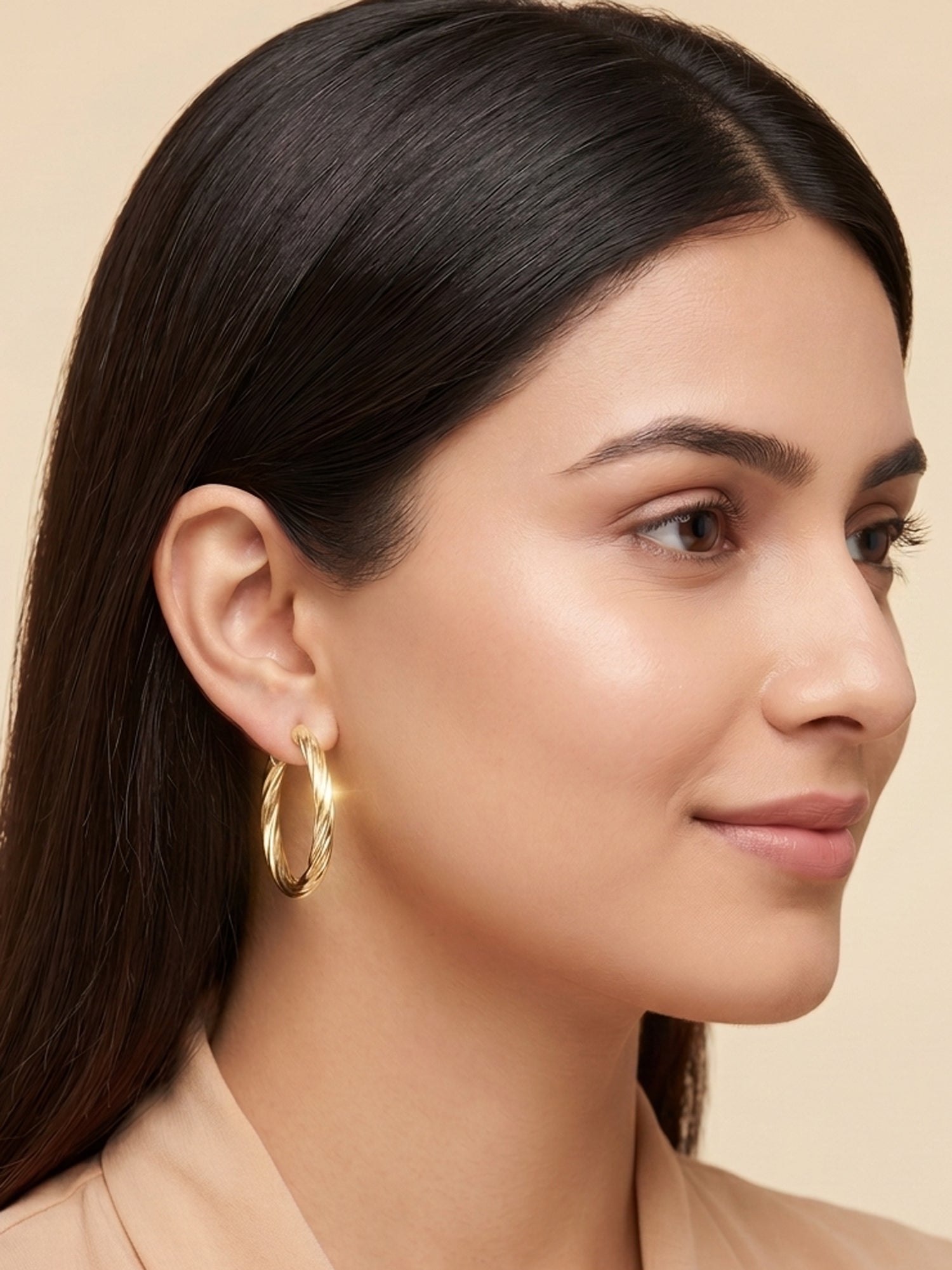 Gilded Helix C-Hoops