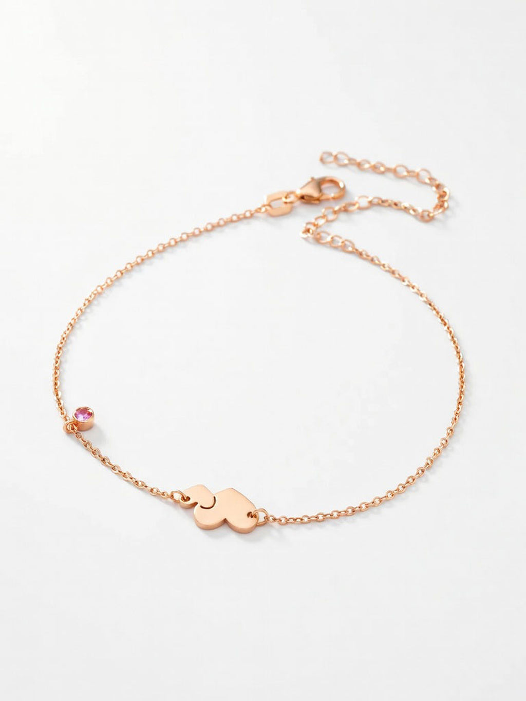 Roseate Eternal Bond Heart & Gemstone Anklet