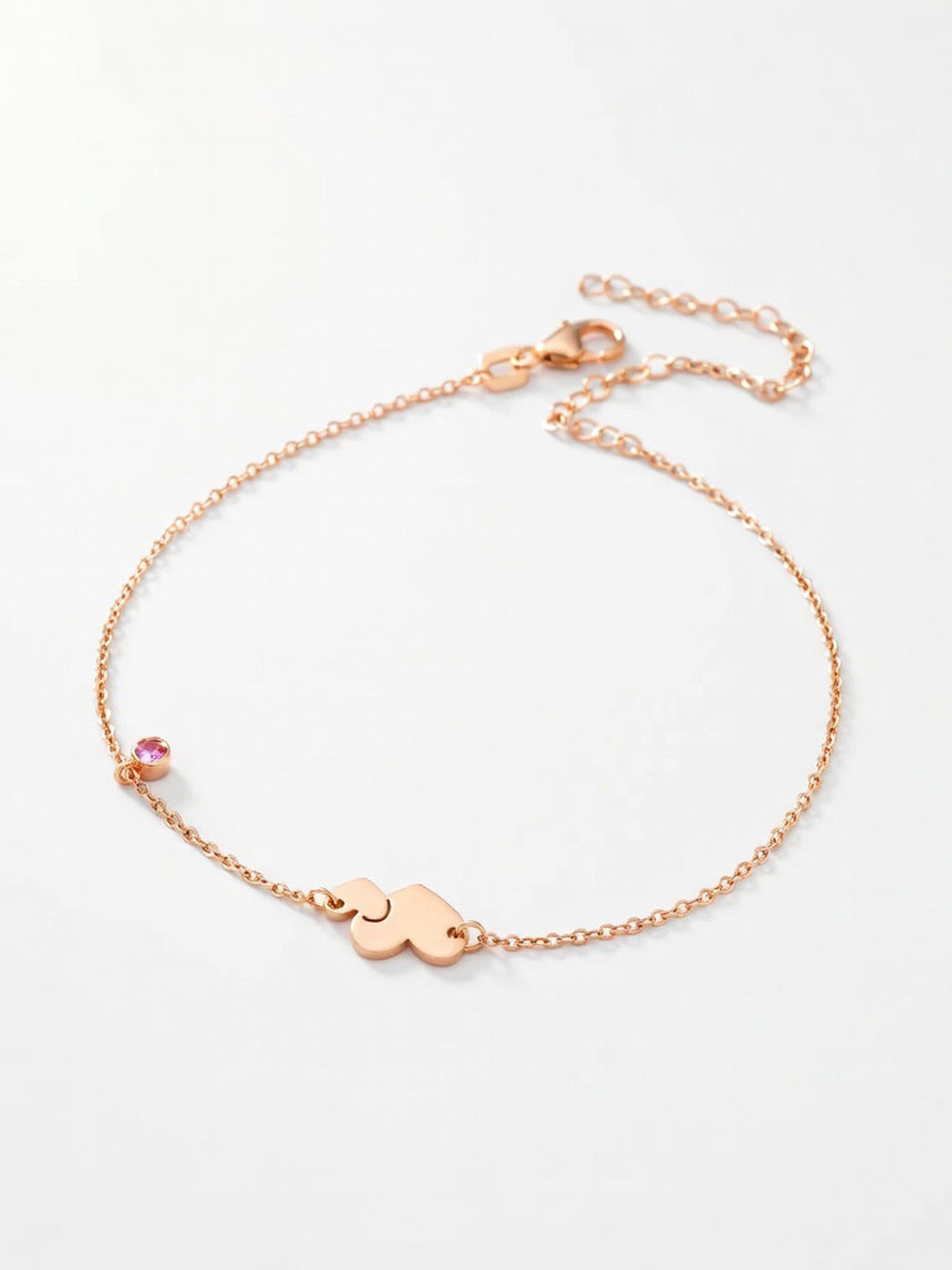 Roseate Eternal Bond Heart & Gemstone Anklet