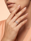 Channel-Set Cubic Zirconia Eternity Band Ring