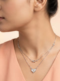 Mother of Pearl Heart & Star Double Layer Necklace
