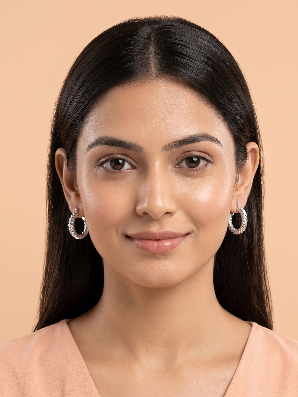 Sculptural Twisted Rope Hoop Earrings