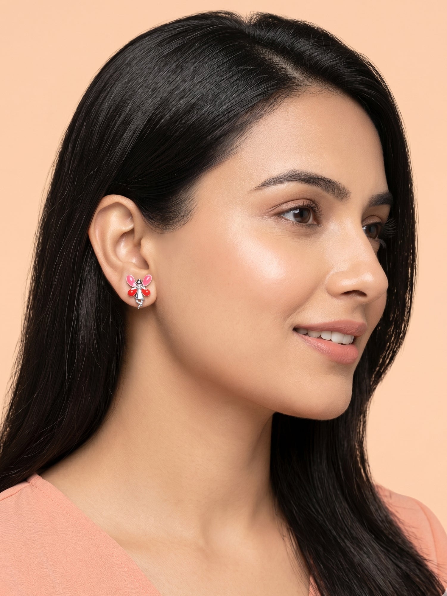 Pink & Red Enchanted Fairy Studs