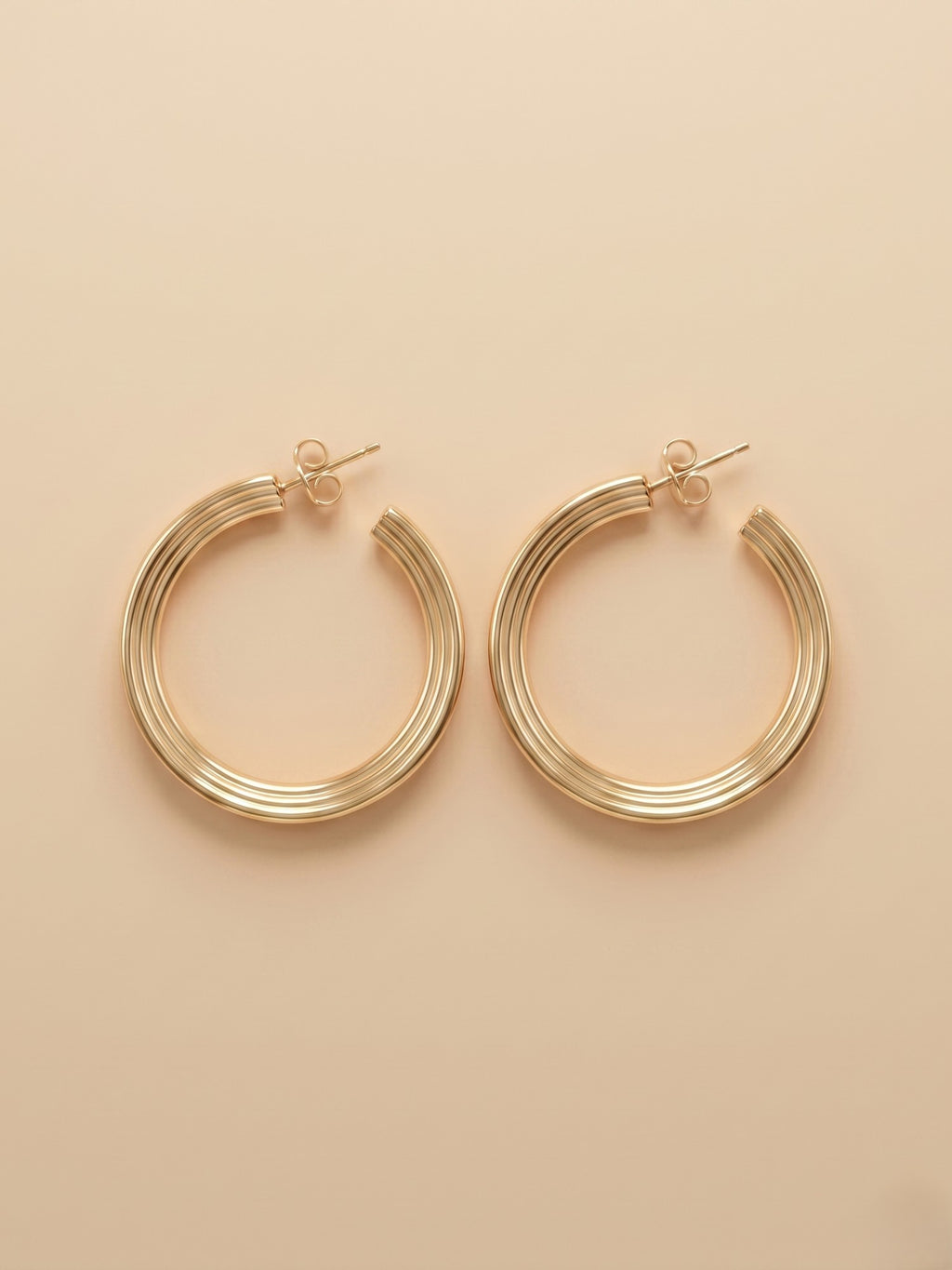 Gilded Minimalist C-Hoops