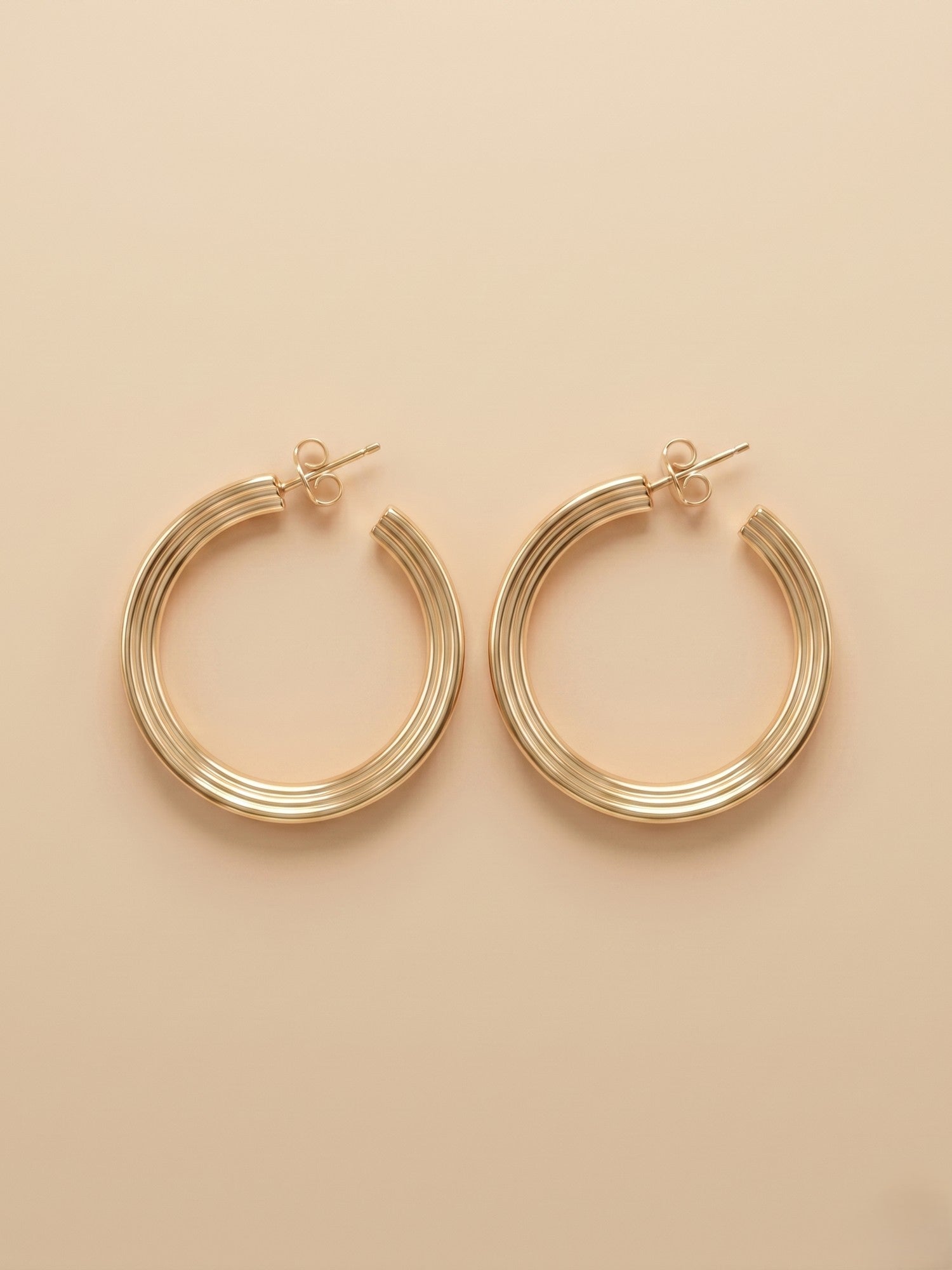 Gilded Minimalist C-Hoops