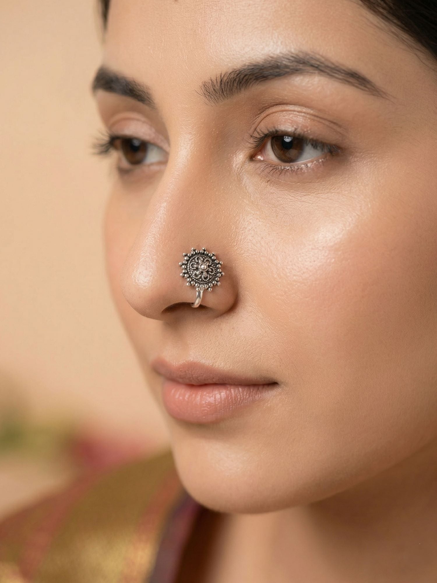 Ornate Radiant Nose Pin
