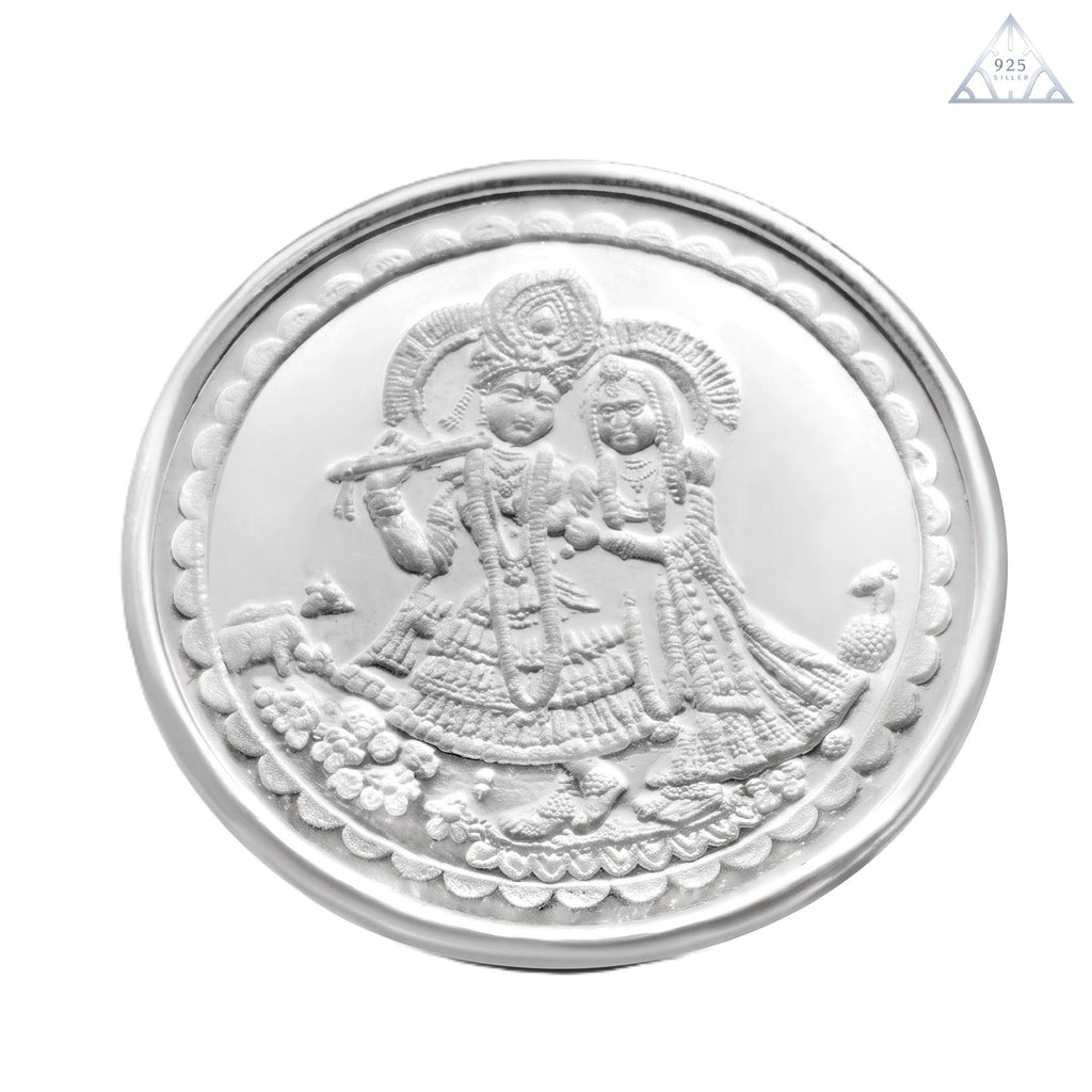 925 Sterling Silver Radha Krishna Divine Silver Coin