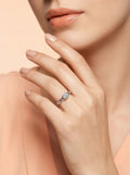 Silver Braided Infinity Solitaire Ring