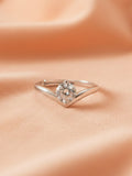 Radiant Chevron Solitaire Ring