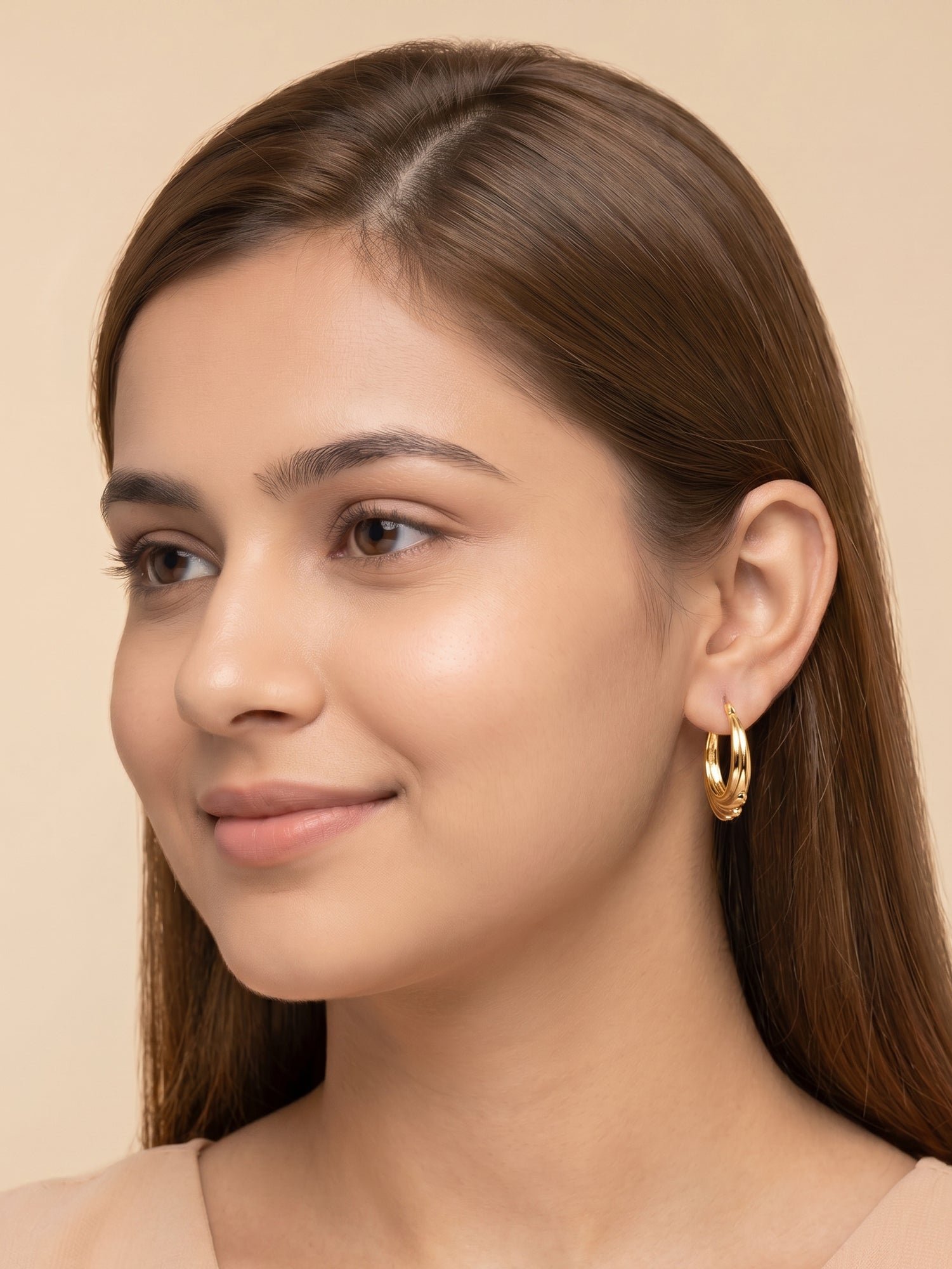 Gilded Floral Hoops
