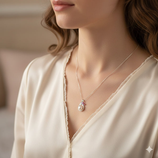 Blooming Pearl Halo Pendant