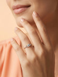 Silver Infinity Sparkle Solitaire Ring