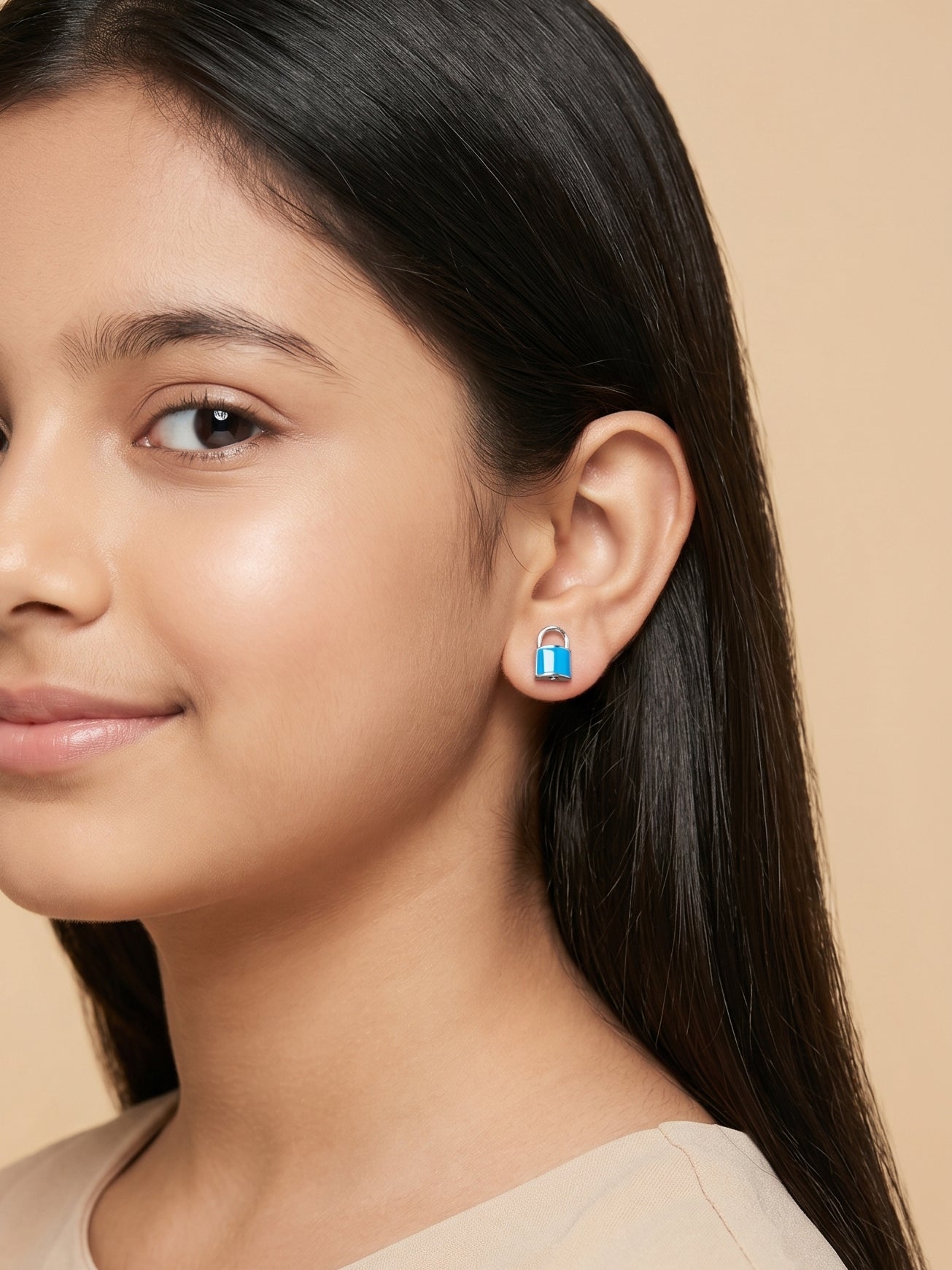 Azure Dream Padlock Studs