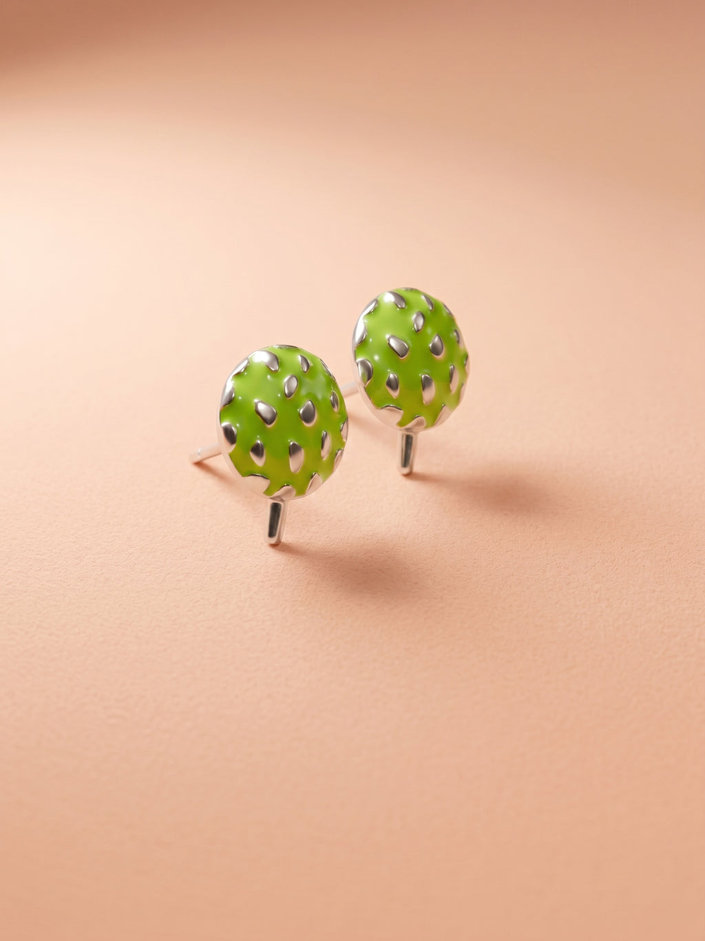 Electric Lime Custard Apple Studs
