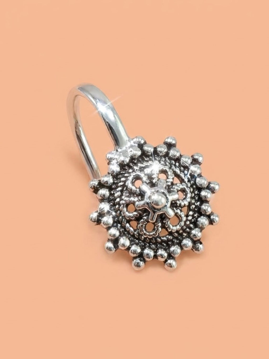 Ornate Radiant Nose Pin