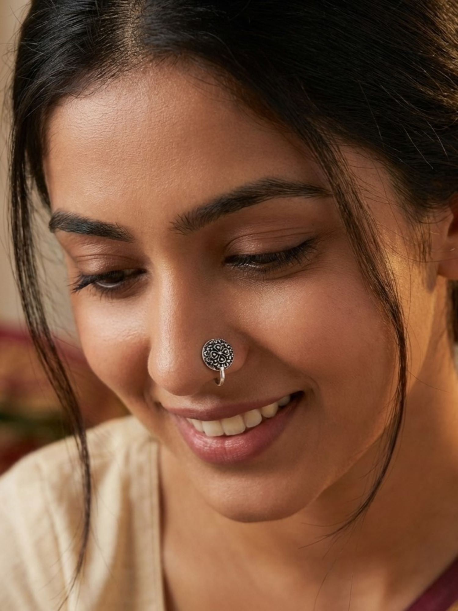 Ornate Mandala Nose Pin