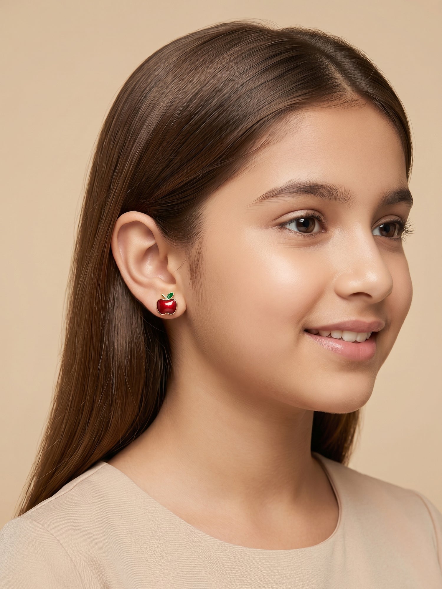 Whimsical Apple Delight Studs