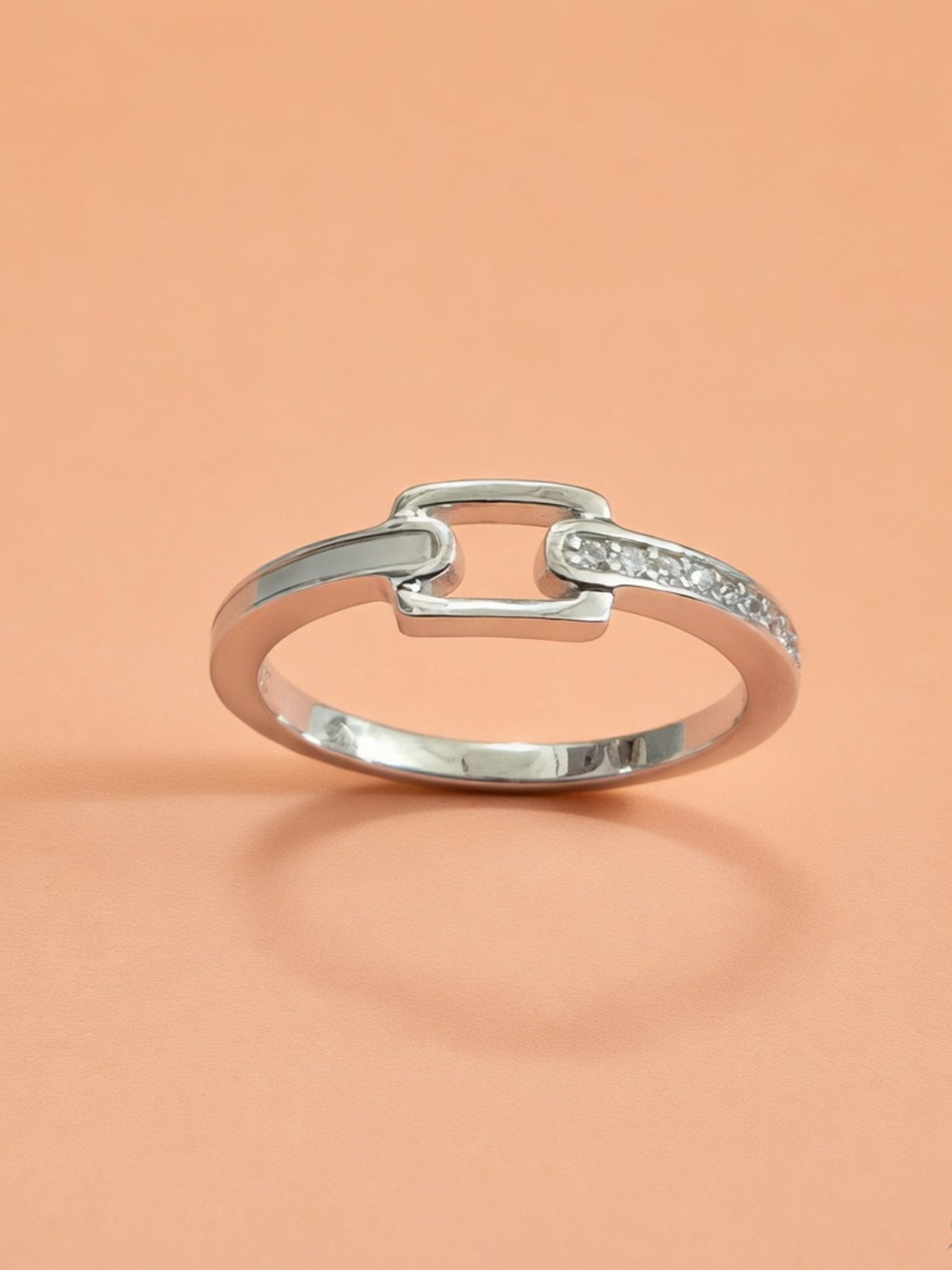 Linked Shimmer Statement Ring