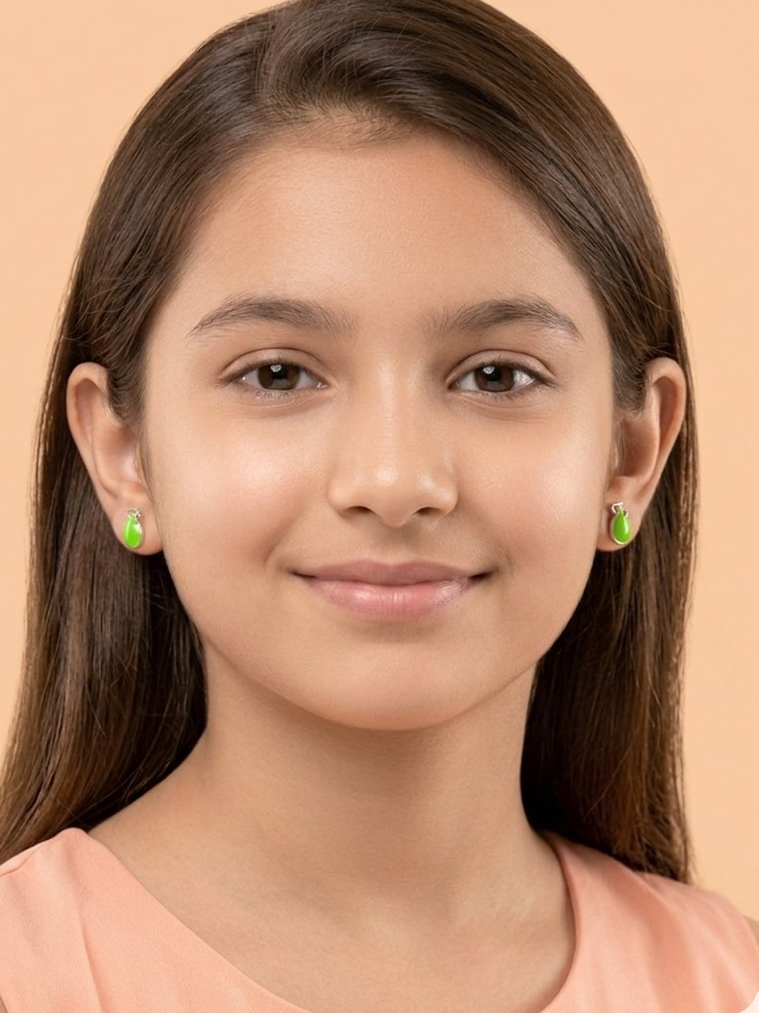 Electric Lime Balloon Studs