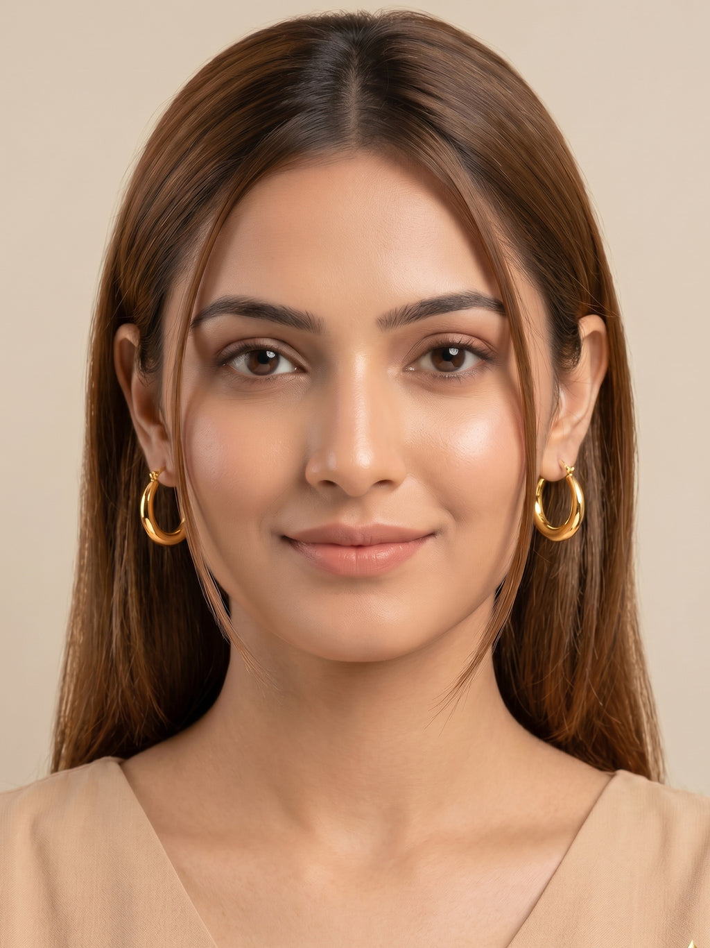 Polished Graduated Tube Hoop Earrings