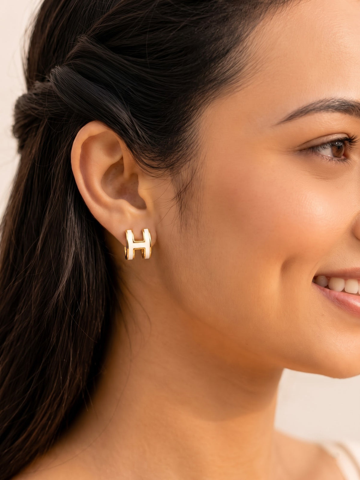 The Heritage 'H' Enamel Stud Earrings