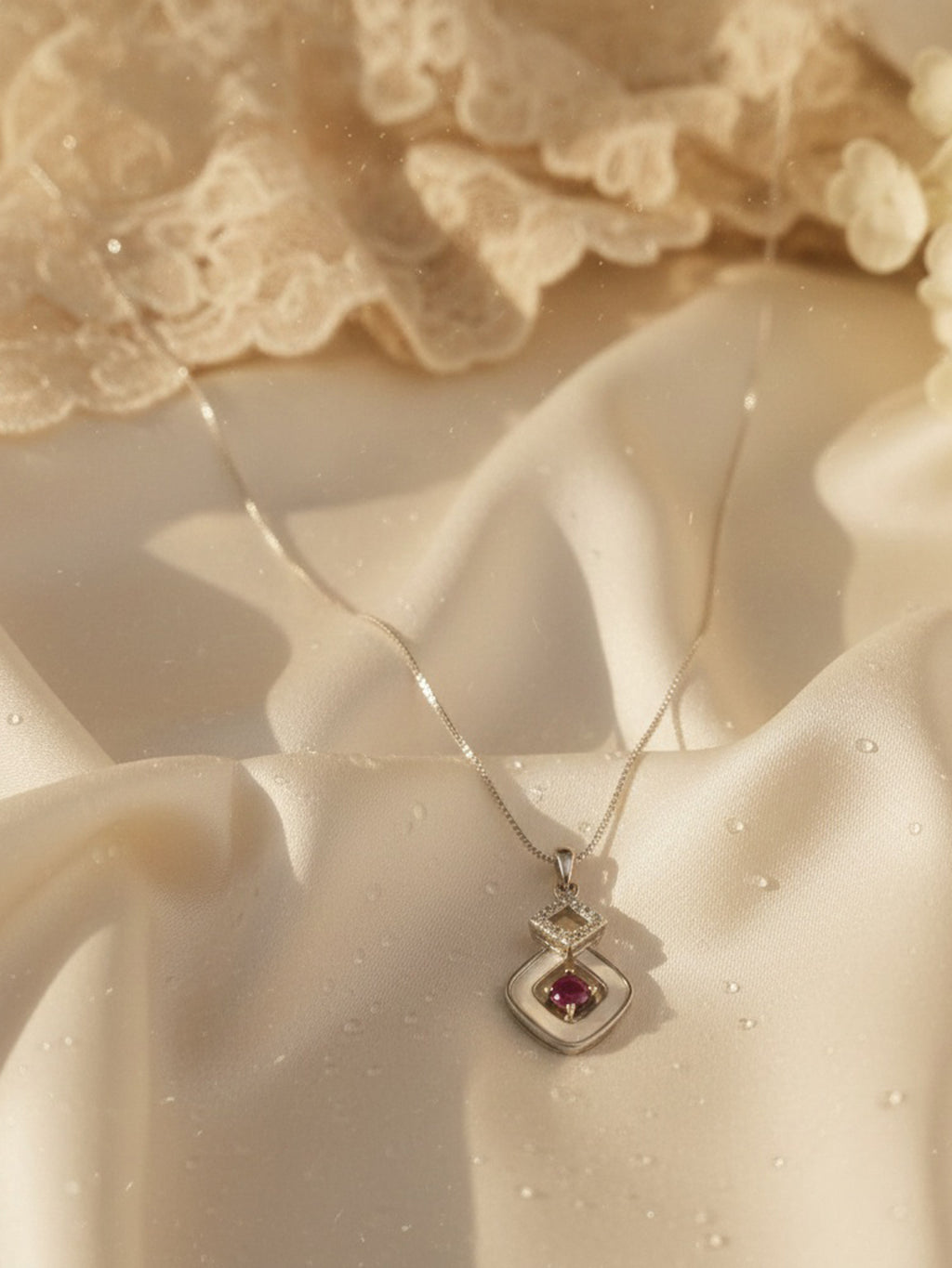Interlocked Solitaire Pendant