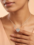 Reversible Mother of Pearl & Engraved Heart Necklace