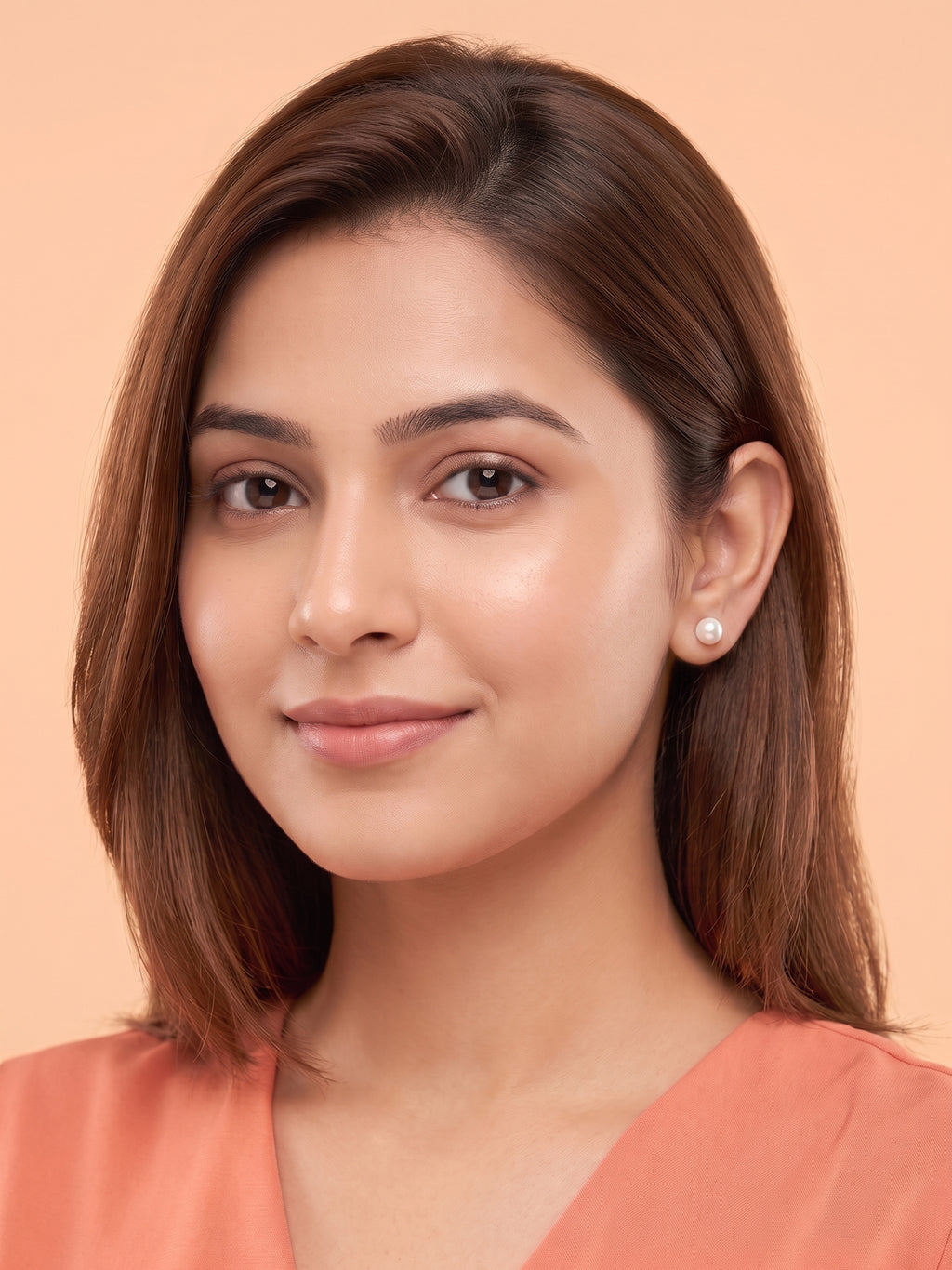 The Celestial Grace: Classic Sterling Silver Pearl Stud Earrings