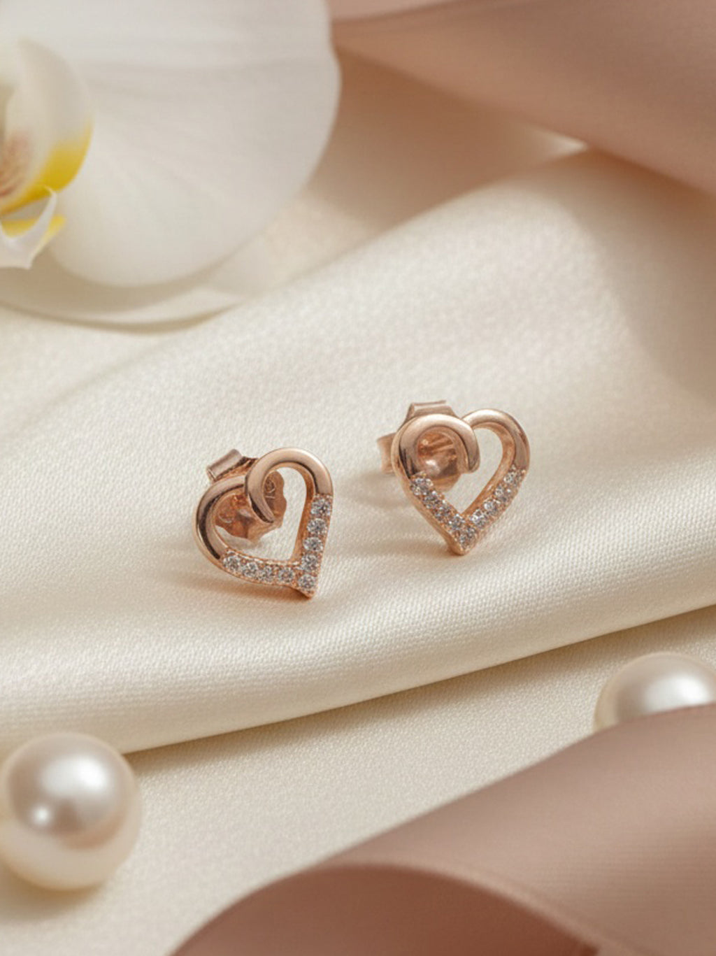 Radiant Entwined Heart Studs