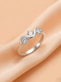Serpentine Triple Stone Bypass Ring