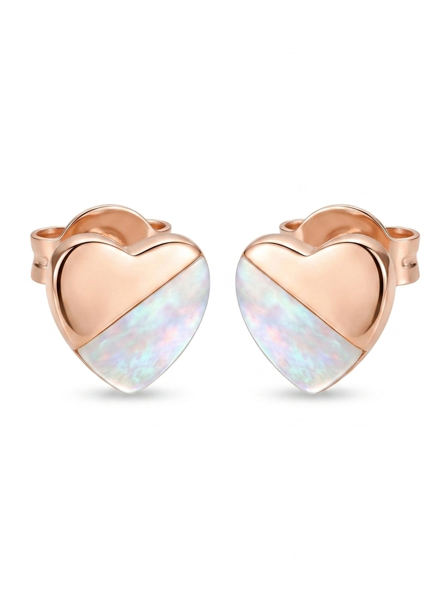 Dual Tone Heart Stud