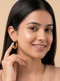 Polished Chunky Teardrop Hoop Earrings