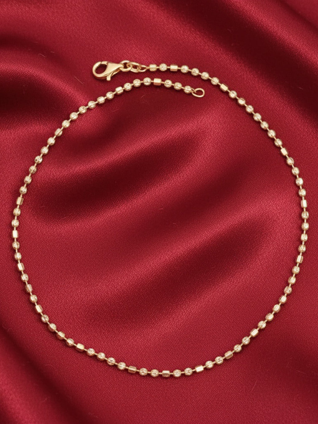 Golden Orbit Bead Anklet