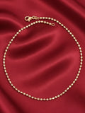 Golden Orbit Bead Anklet