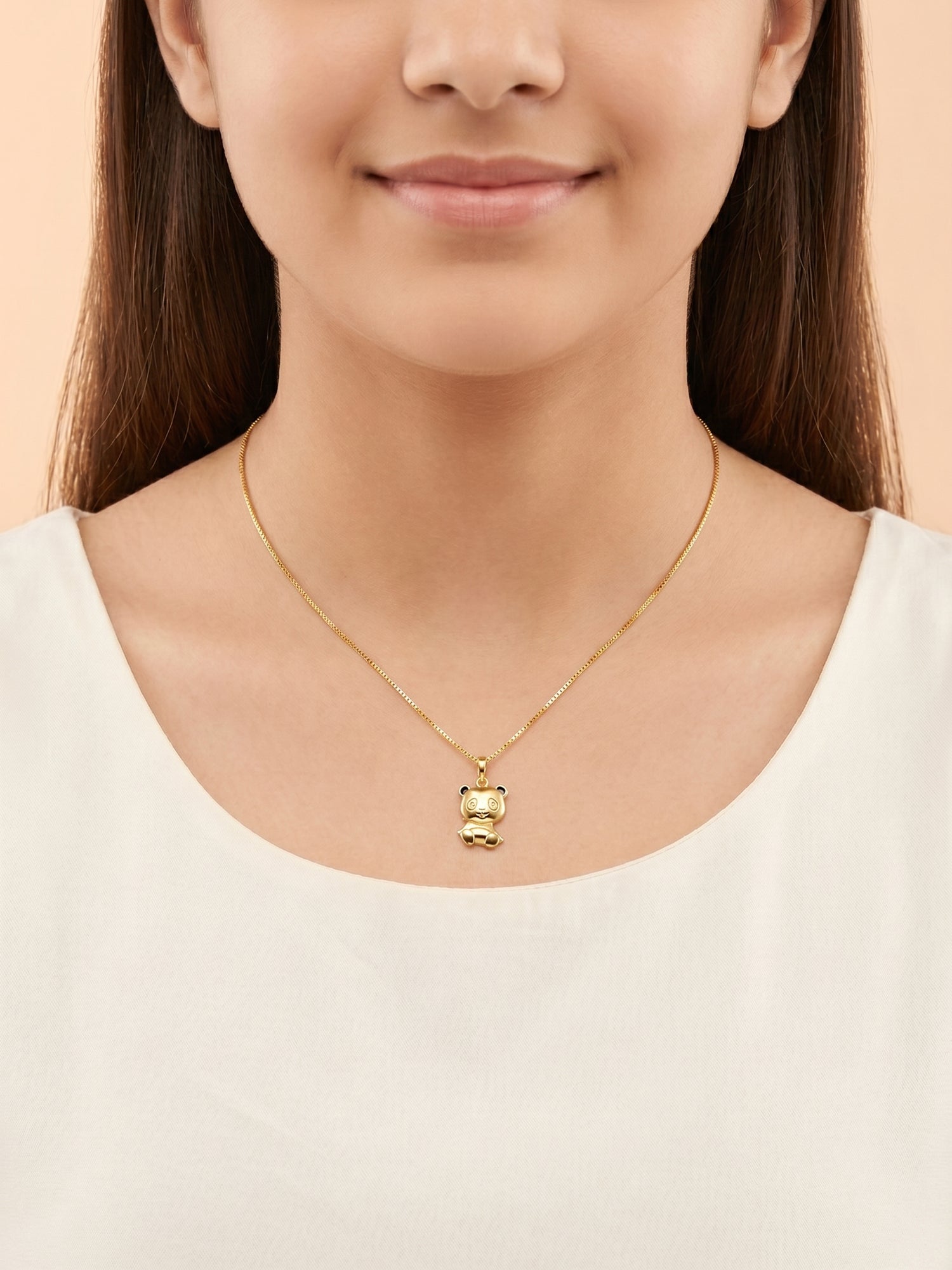 Chubby Panda Pendant Necklace for Kids
