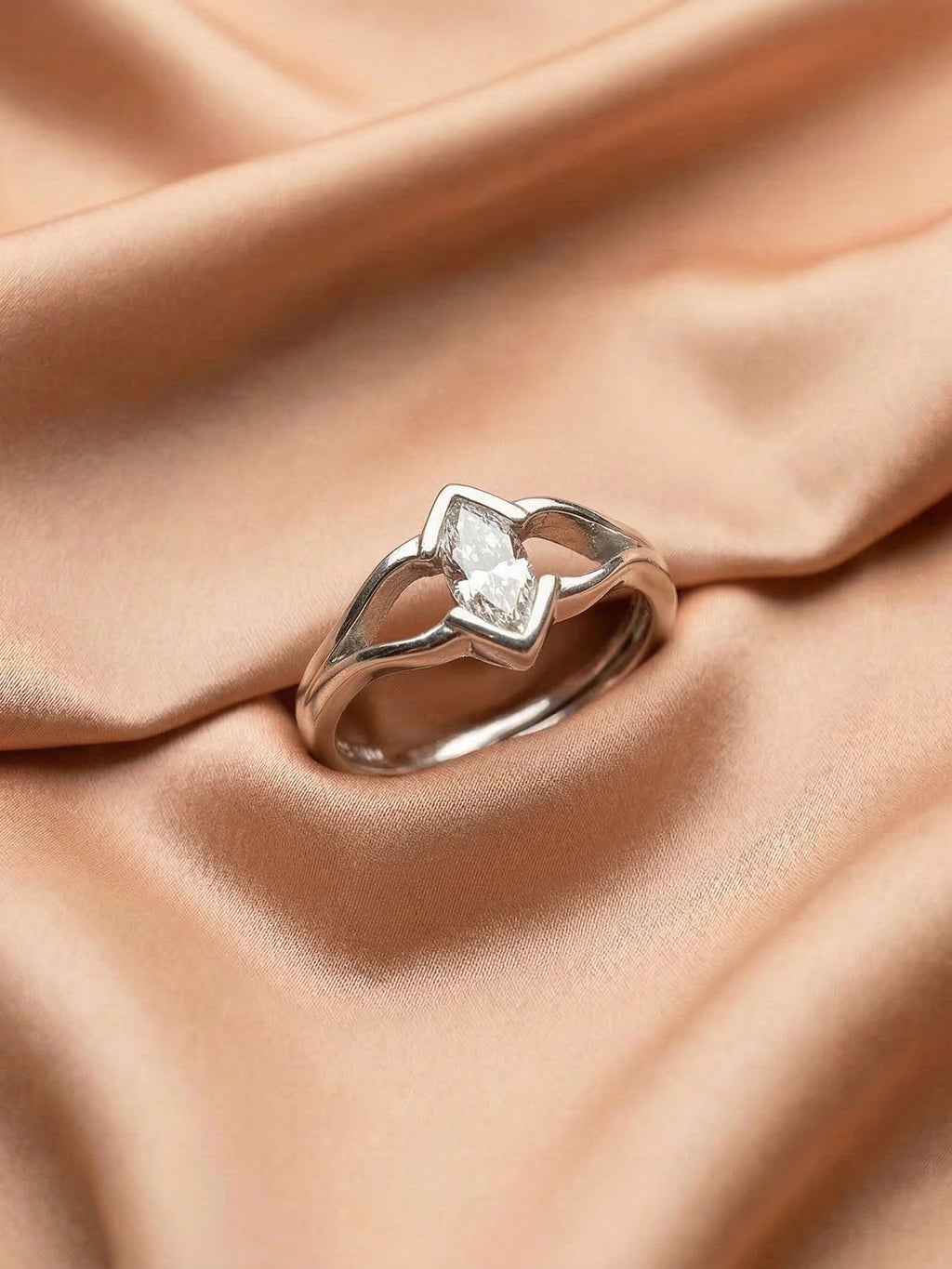 Marquise Stellar Silver Ring